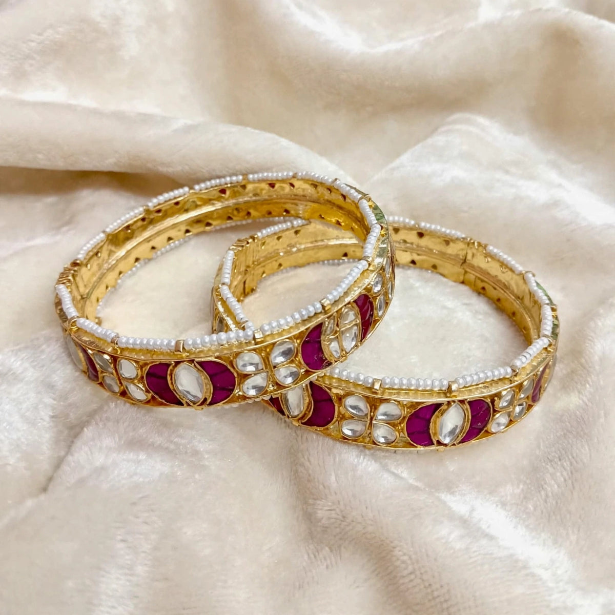 Kundan Bangle Set, Sabyasachi Inspired Bridal Jewelry, Indian Wedding Bracelet