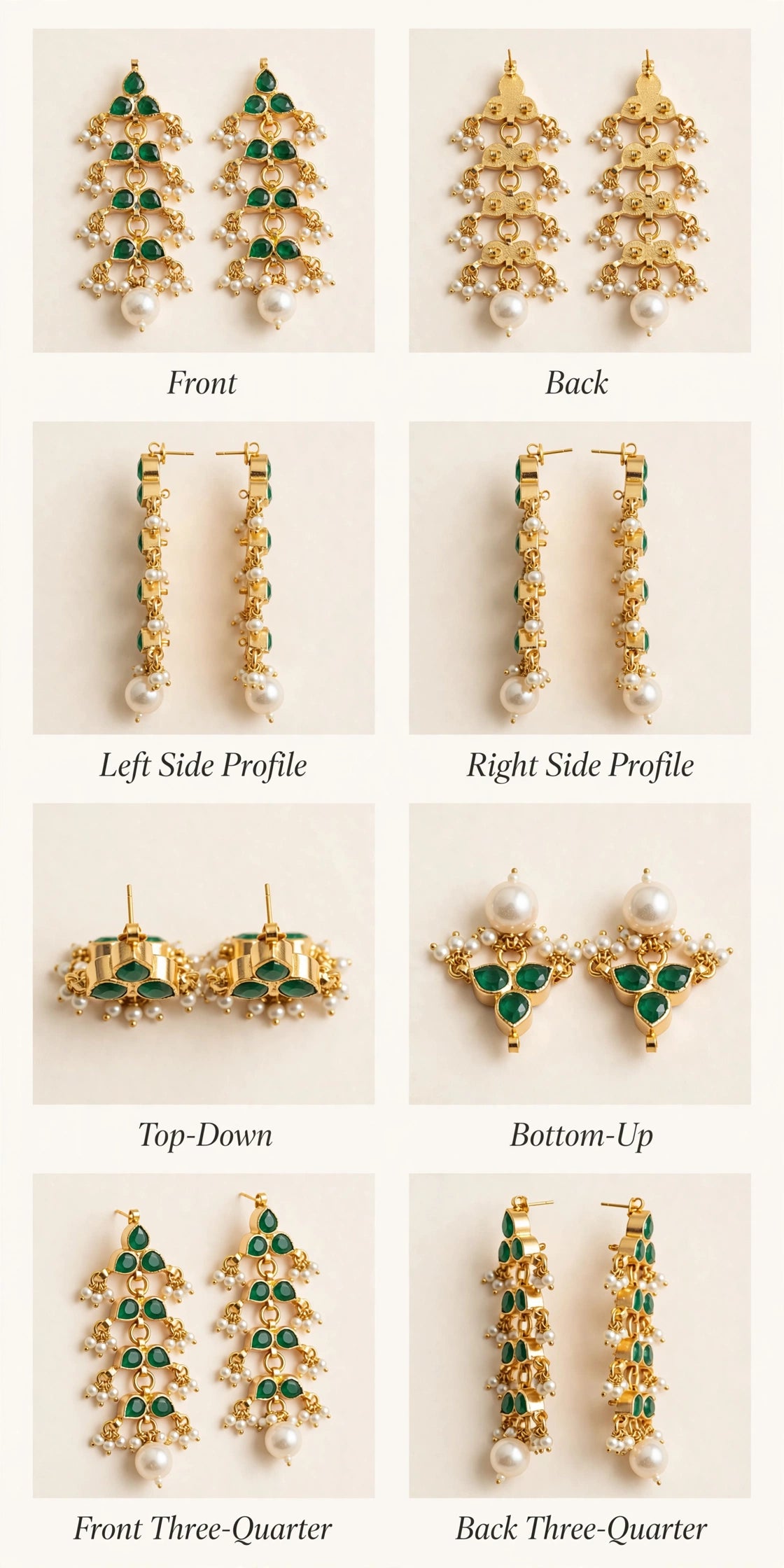 Handmade Kundan Earrings: Pink Stone Pearl Hanging Earring