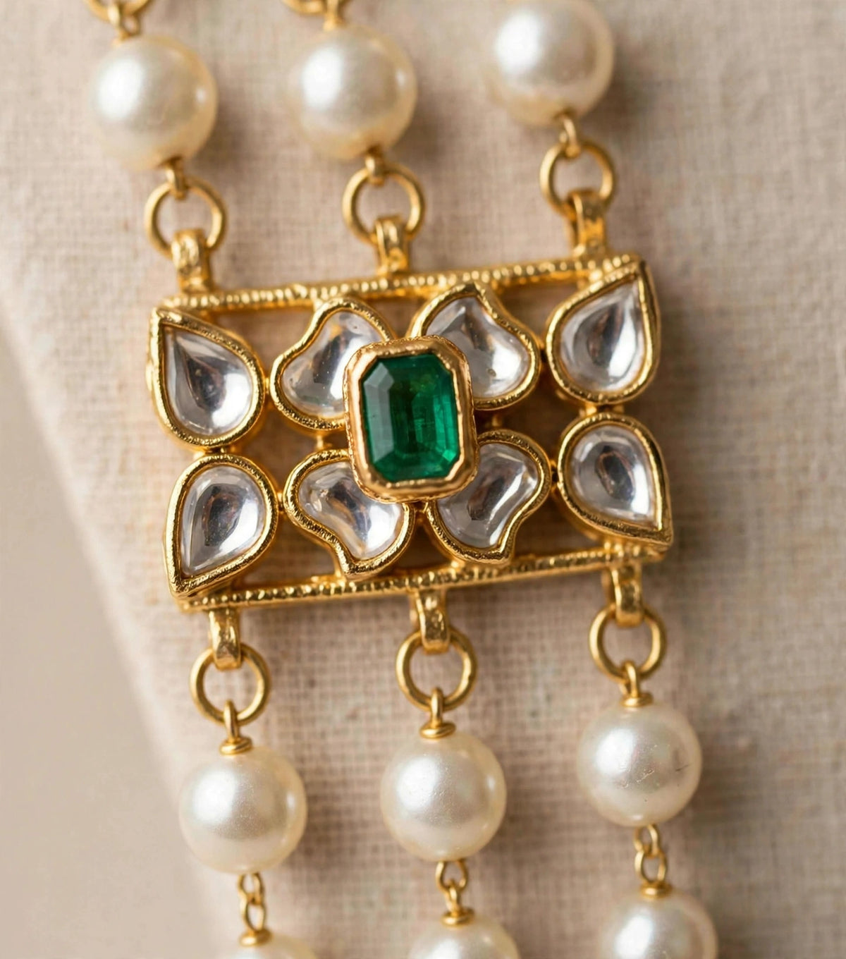 Kundan Pearl Mala Necklace | Indian Bridal Jewellery Set | Women’s Fashion Accessories