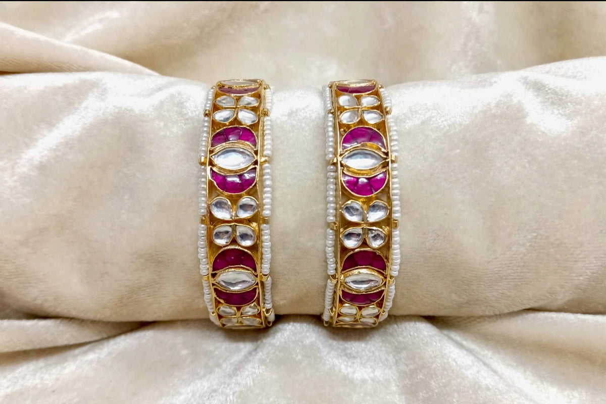 Kundan Bangle Set, Sabyasachi Inspired Bridal Jewelry, Indian Wedding Bracelet