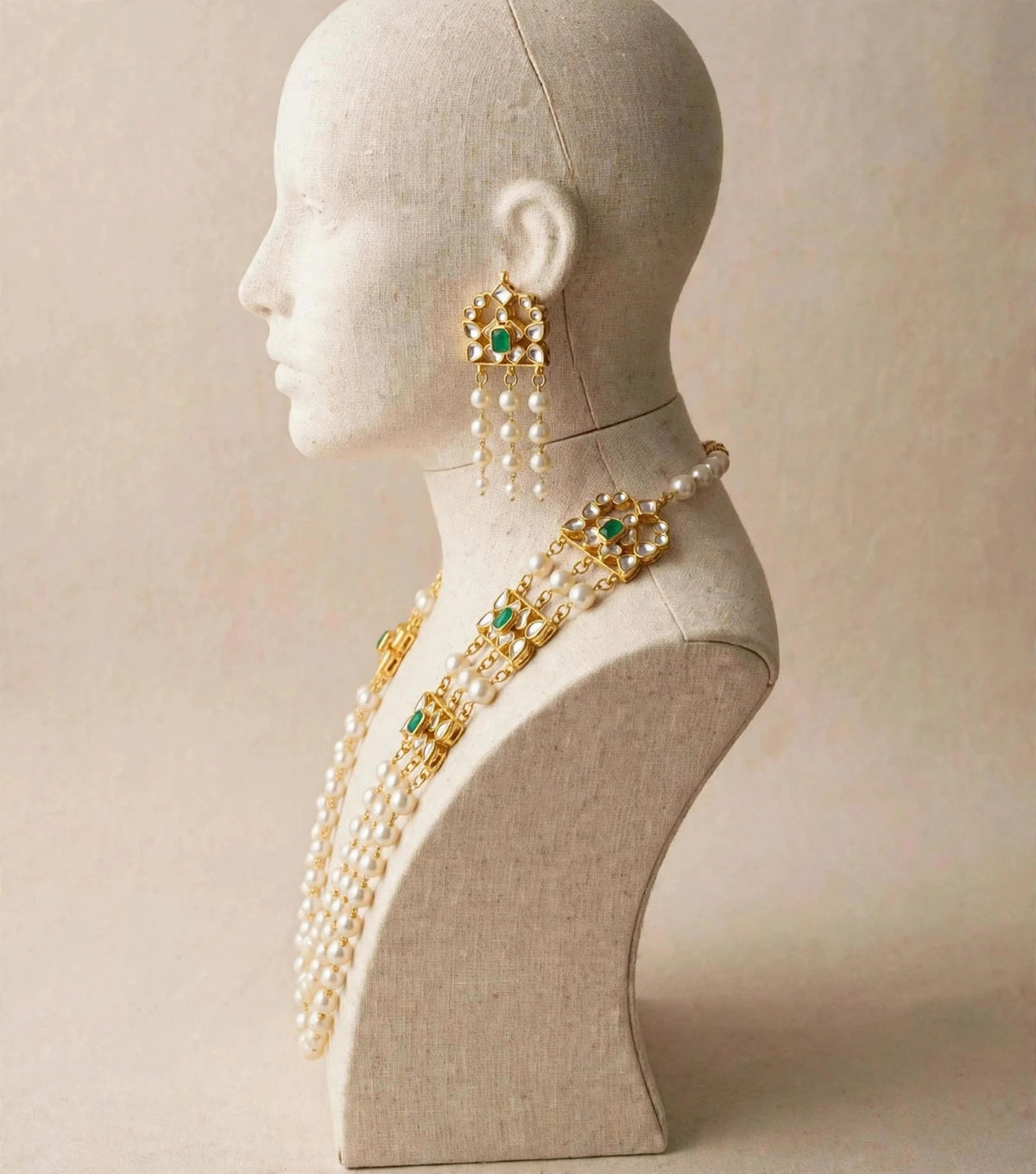 Kundan Pearl Mala Necklace | Indian Bridal Jewellery Set | Women’s Fashion Accessories