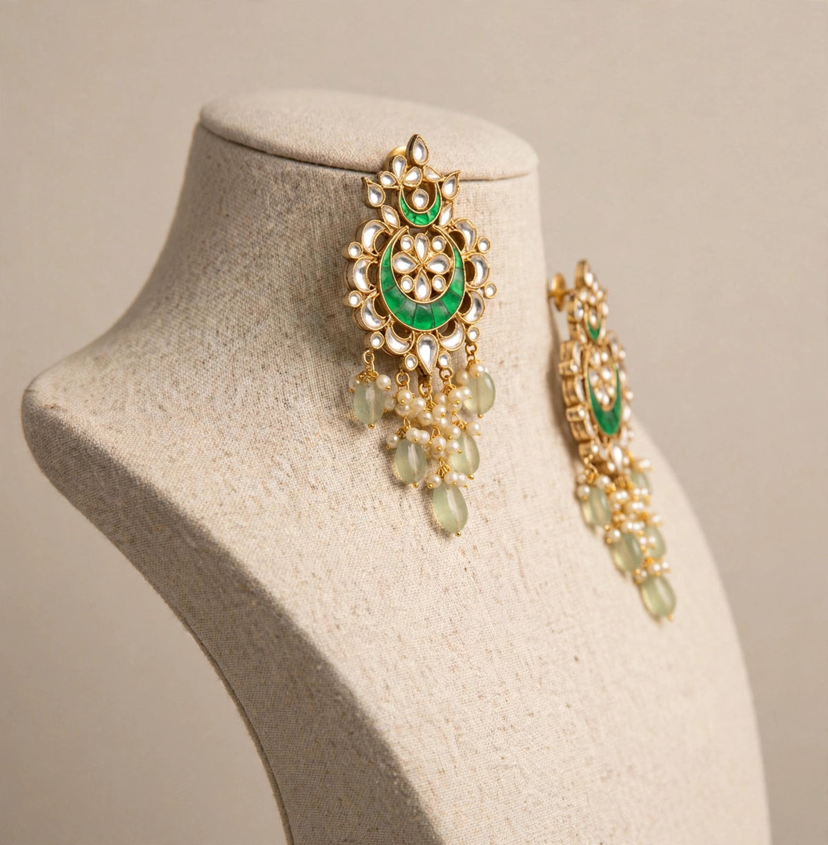 Handmade Kundan Chandbali | Statement Earrings | Indian Ethnic Jewelry | Gift for Her