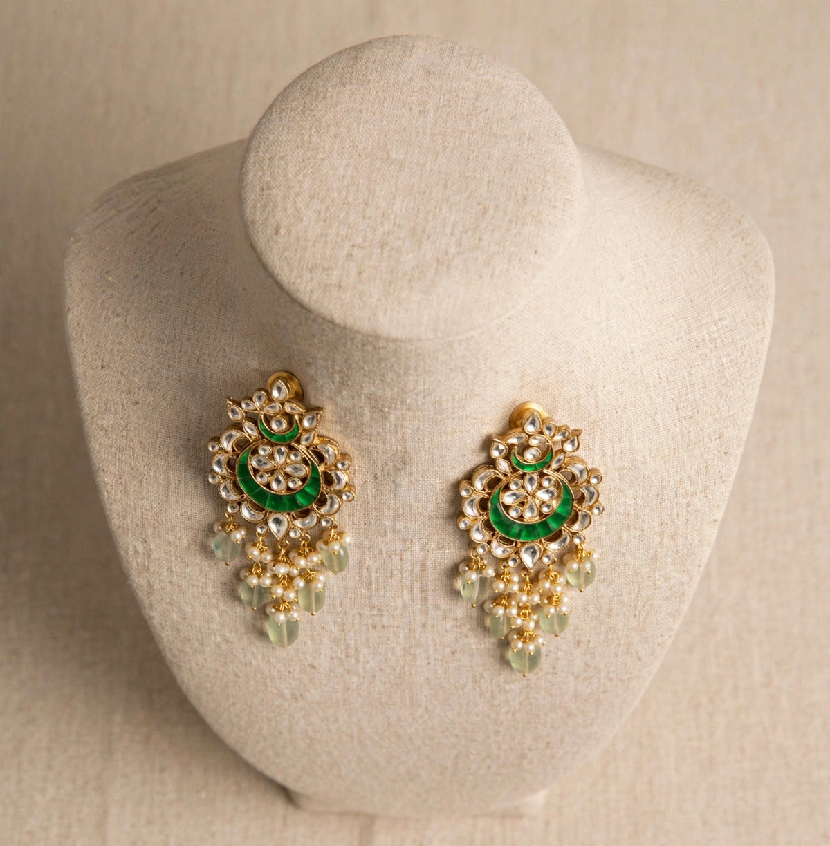 Handmade Kundan Chandbali | Statement Earrings | Indian Ethnic Jewelry | Gift for Her