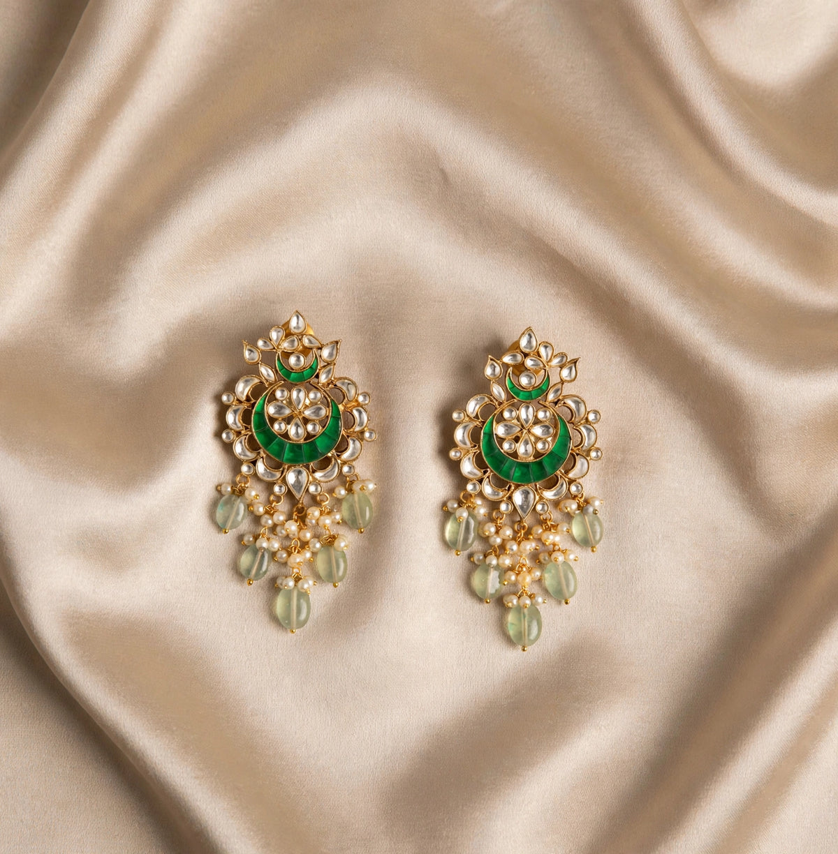 Handmade Kundan Chandbali | Statement Earrings | Indian Ethnic Jewelry | Gift for Her