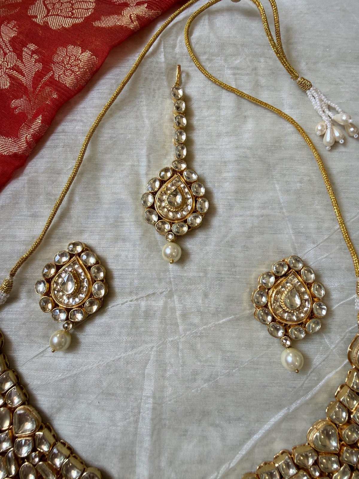 Handmade Kundan Bridal Necklace, Indian Wedding Jewelry