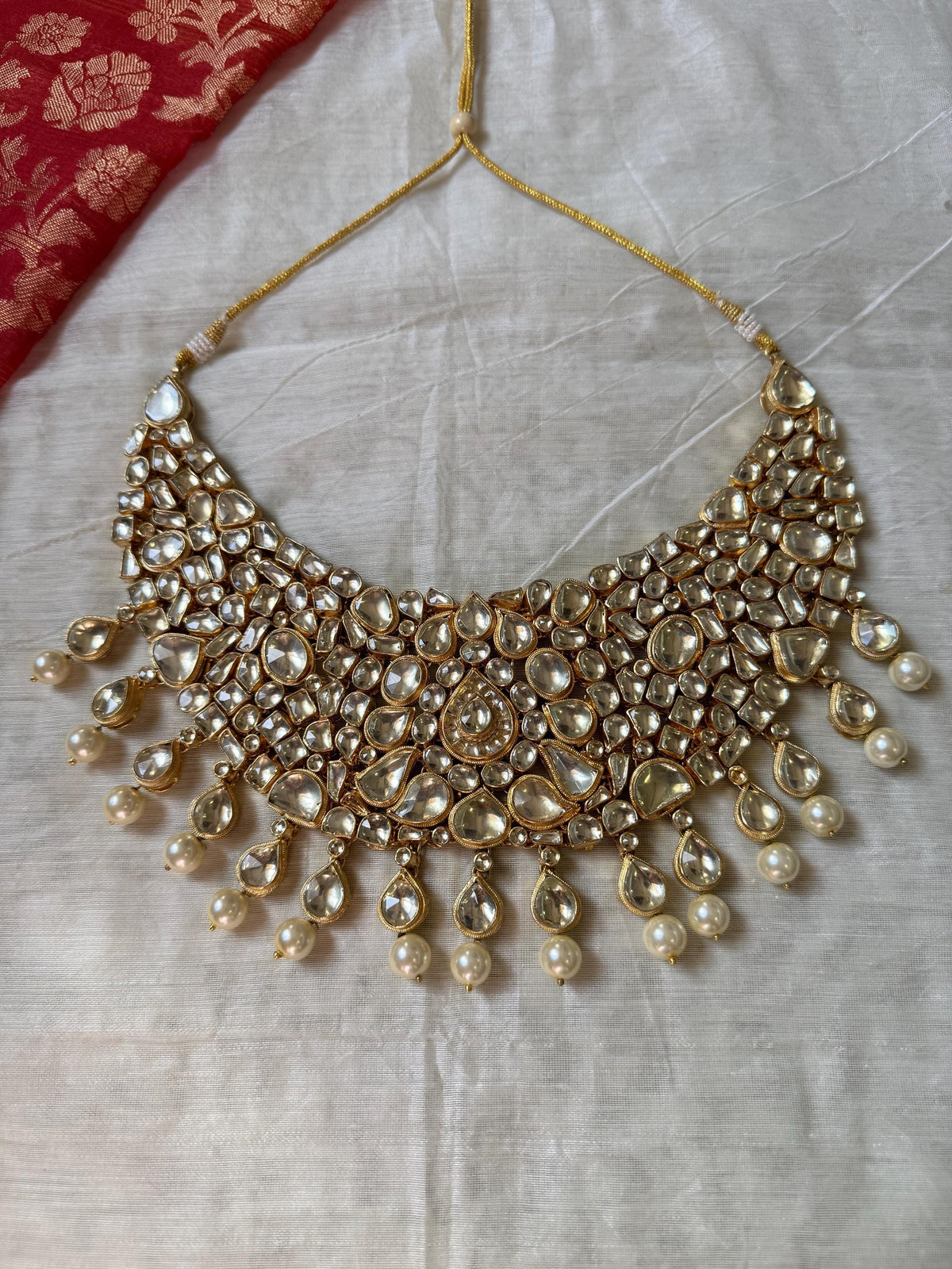 Handmade Kundan Bridal Necklace, Indian Wedding Jewelry